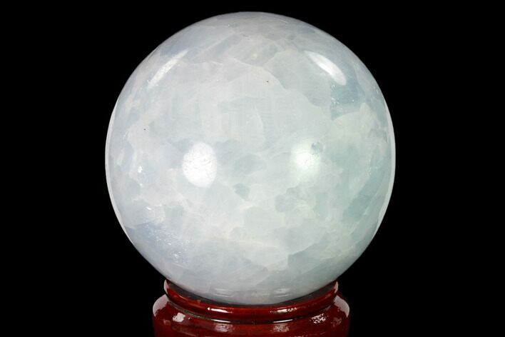Polished Blue Calcite Sphere - Madagascar #149347